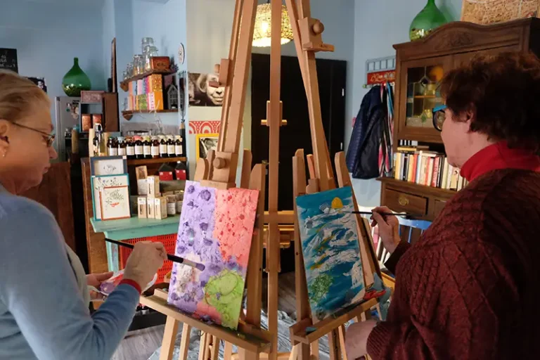 Warsztaty malarskie Vedic Art w JiM café, kultowej kawiarni w Rzeszowie, 27.01.2018